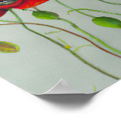 Poster d'impression de l'art du pavot rouge (Coin)