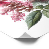 Poster d'impression de l'Art Fleur Rouge Astilbe (Coin)