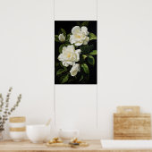Poster d'impression de l'Art Fleuri Gardenias Blan (Cuisine)
