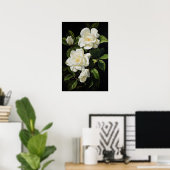 Poster d'impression de l'Art Fleuri Gardenias Blan (Bureau à domicile)