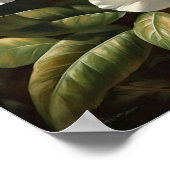 Poster d'impression de l'Art Fleuri Gardenias Blan (Coin)