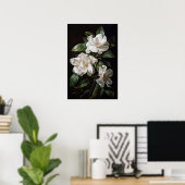 Poster d'impression de l'Art Fleuri Gardenias Blan (Bureau à domicile)