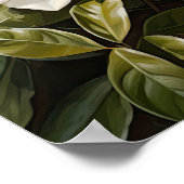 Poster d'impression de l'Art Fleuri Gardenias Blan (Coin)