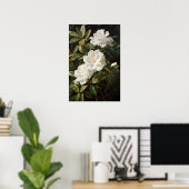Poster d'impression de l'Art Fleuri Gardenias Blan (Bureau à domicile)