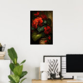 Poster d'impression de l'Art Fleuri Red Begonias (Bureau à domicile)
