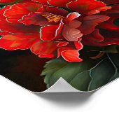 Poster d'impression de l'Art Fleuri Red Begonias (Coin)