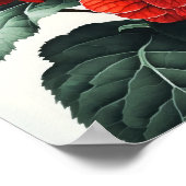 Poster d'impression de l'Art Fleuri Red Begonias (Coin)