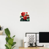 Poster d'impression de l'Art Fleuri Red Begonias (Bureau à domicile)