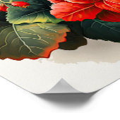 Poster d'impression de l'Art Fleuri Red Begonias (Coin)