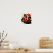 Poster d'impression de l'Art Fleuri Red Begonias (Cuisine)