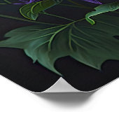 Poster d'impression de l'art floral Dahlias violet (Coin)