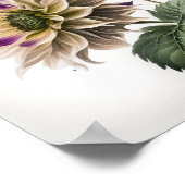 Poster d'impression de l'art floral Dahlias violet (Coin)