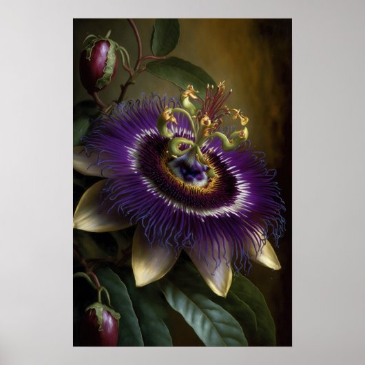 Poster d'impression de l'art floral de la passion (Devant)