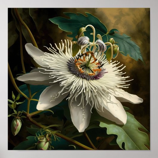 Poster d'impression de l'art floral de la passion (Devant)
