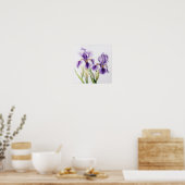 Poster d'impression de l'art floral Irises violet (Cuisine)