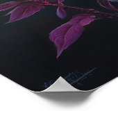 Poster d'impression de l'art floral violet Astilbe (Coin)