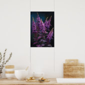 Poster d'impression de l'art floral violet Astilbe (Cuisine)