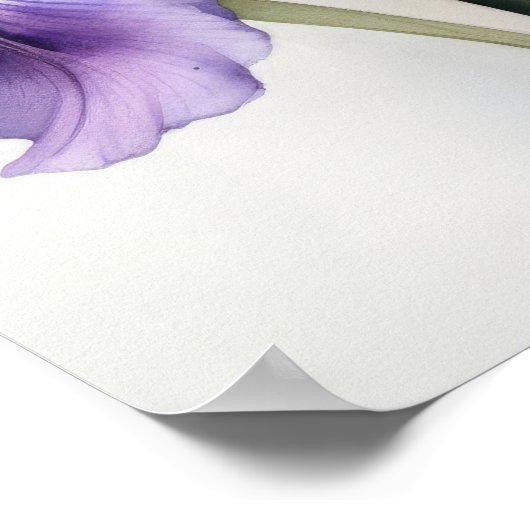 Poster d'impression de l'art Iris violet (Coin)