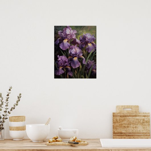 Poster d'impression de l'art Iris violet (Cuisine)