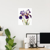 Poster d'impression de l'art Iris violet (Bureau à domicile)