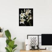 Poster d'impression de l'Art Lily Fleurs blanches (Bureau à domicile)