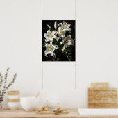 Poster d'impression de l'Art Lily Fleurs blanches (Cuisine)