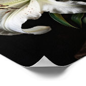 Poster d'impression de l'Art Lily Fleurs blanches (Coin)
