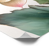 Poster d'impression de l'art Lotus Blanc (Coin)