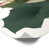 Poster d'impression de l'art Lotus Blanc (Coin)