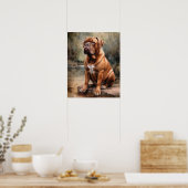 Poster d'impression de l'Art Mastiff Dog (Cuisine)