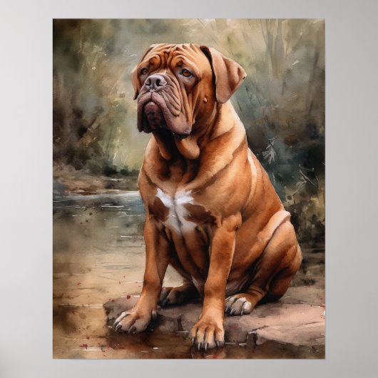 Poster d'impression de l'Art Mastiff Dog (Devant)