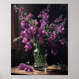 Poster d'impression de l'art mauve Snapdragon