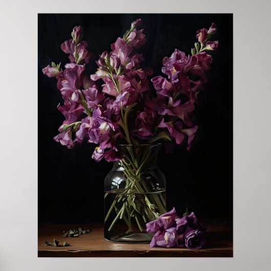 Poster d'impression de l'art mauve Snapdragon (Devant)