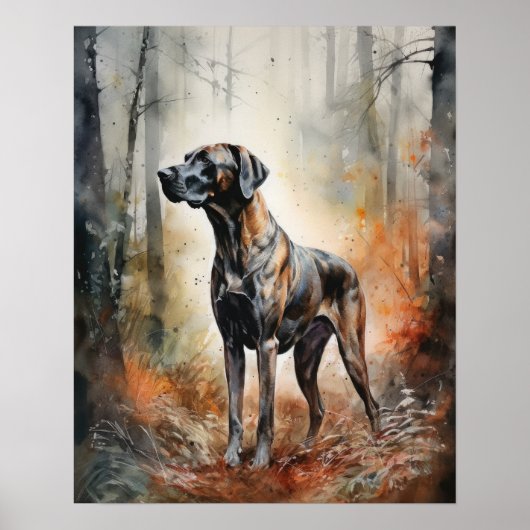 Poster d'impression de l'art Plott Hound Dog (Devant)