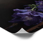 Poster d'impression de l'art violet en Delphinium (Coin)