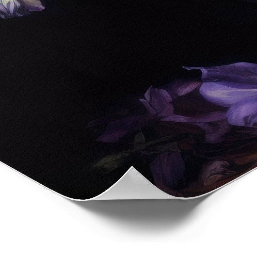 Poster d'impression de l'art violet en Delphinium (Coin)