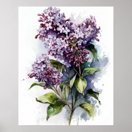 Poster d'impression de l'art violet Lilac (Devant)