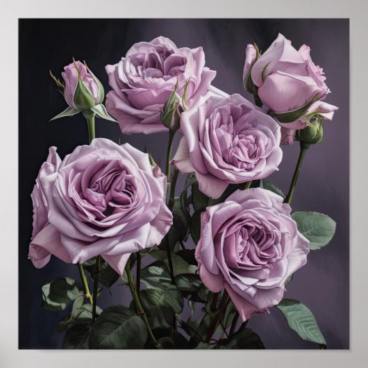 Poster d'impression de lavande Rose (Devant)