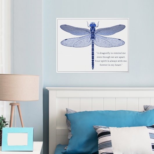 Poster d'impression de libellules avec citation à (In situ (chambre))