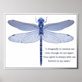 Poster d'impression de libellules avec citation à  (Recto)