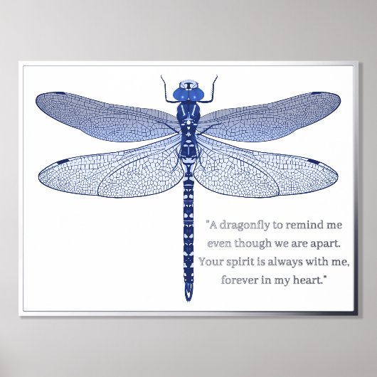 Poster d'impression de libellules avec citation à (Recto)