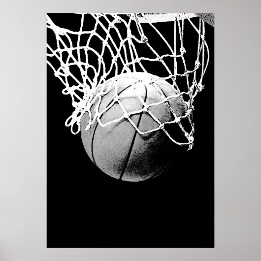 Poster d'impression de l'unique Black White Basket (Devant)