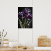 Poster d'impression de papier Tulipes violettes (Cuisine)