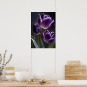 Poster d'impression de papier Tulipes violettes (Cuisine)