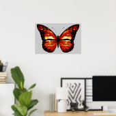 Poster d'impression de papillon nuageux atomique (Bureau à domicile)