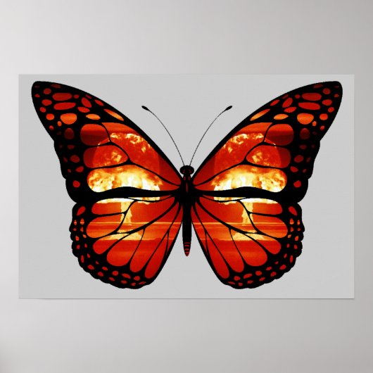 Poster d'impression de papillon nuageux atomique (Devant)