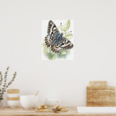 Poster d'impression de papillons À damiers communs (Cuisine)