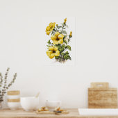 Poster d'impression de pétunias jaune (Cuisine)