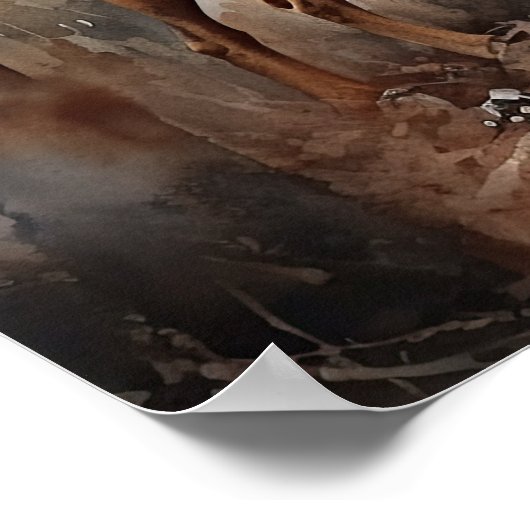 Poster d'impression de Redbone Coonhound Dog Art (Coin)