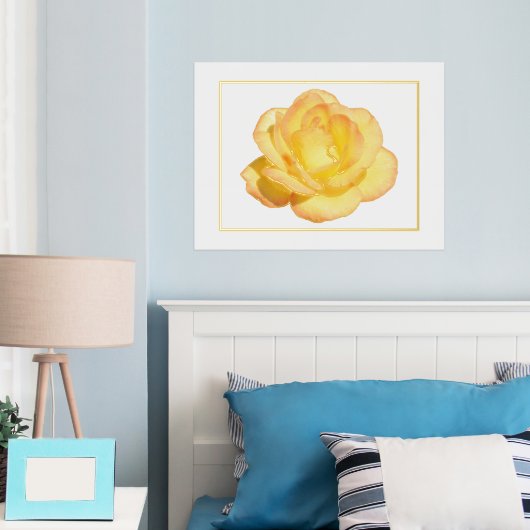 Poster d'impression de rose jaune Accent (In situ (chambre))